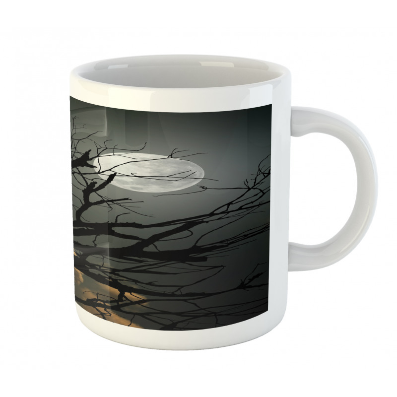 Bare Branches and Full Moon Mug