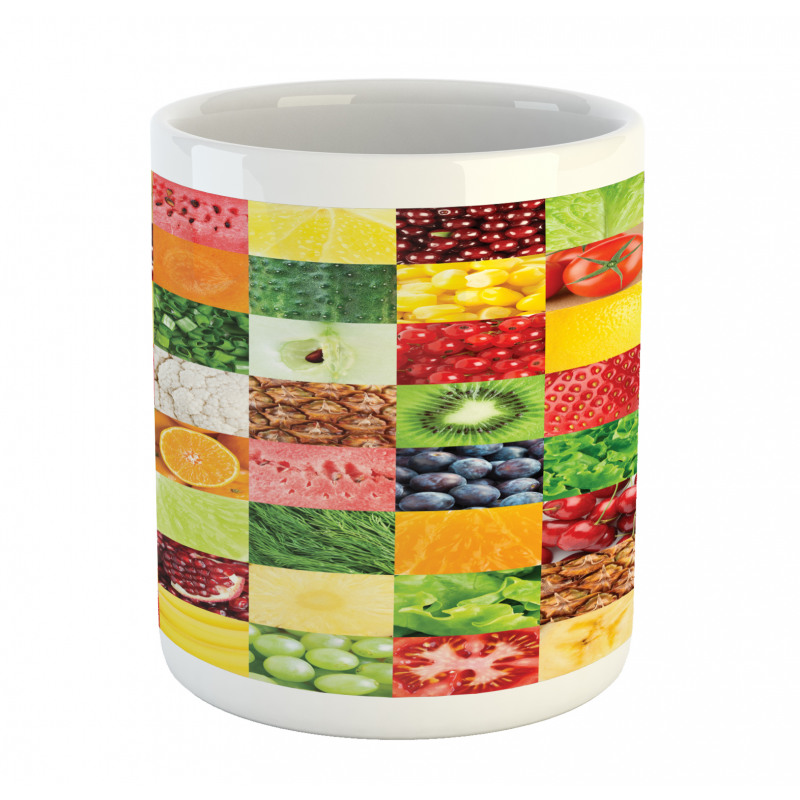 Healthy Fresh Food Squares Mug