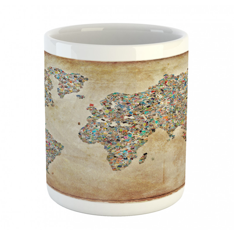 Vintage Collage World Map Mug