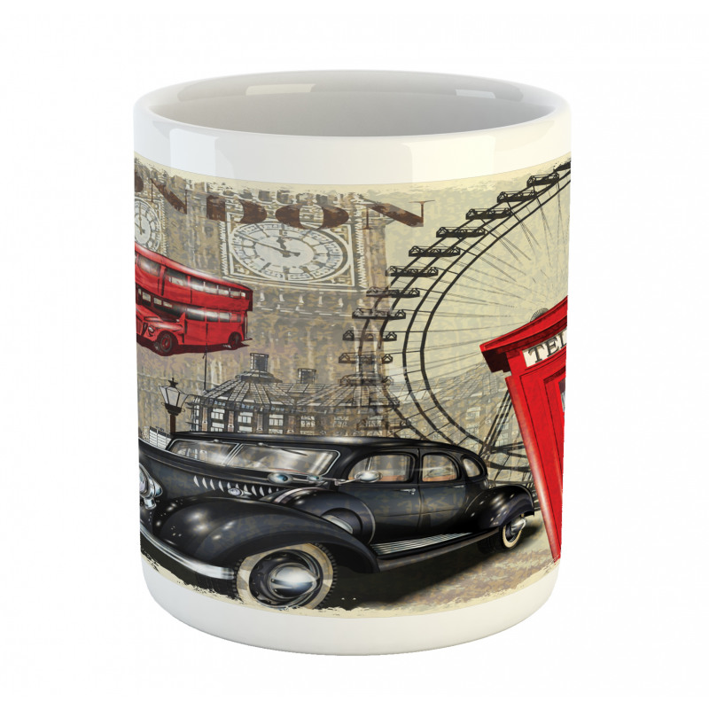 Vintage London Sign Collage Mug