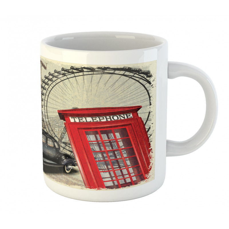 Vintage London Sign Collage Mug