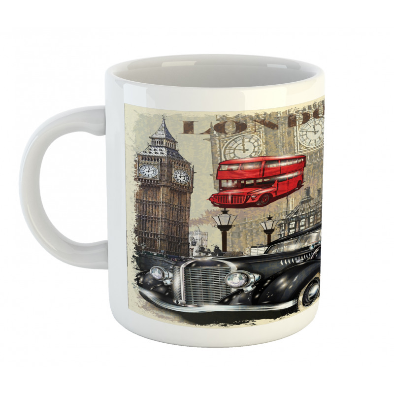 Vintage London Sign Collage Mug