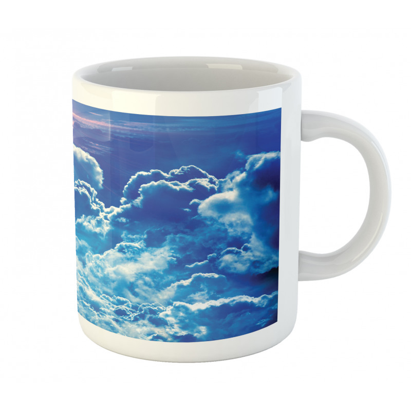 Blue Cloudy Sky Sunrise Photo Mug