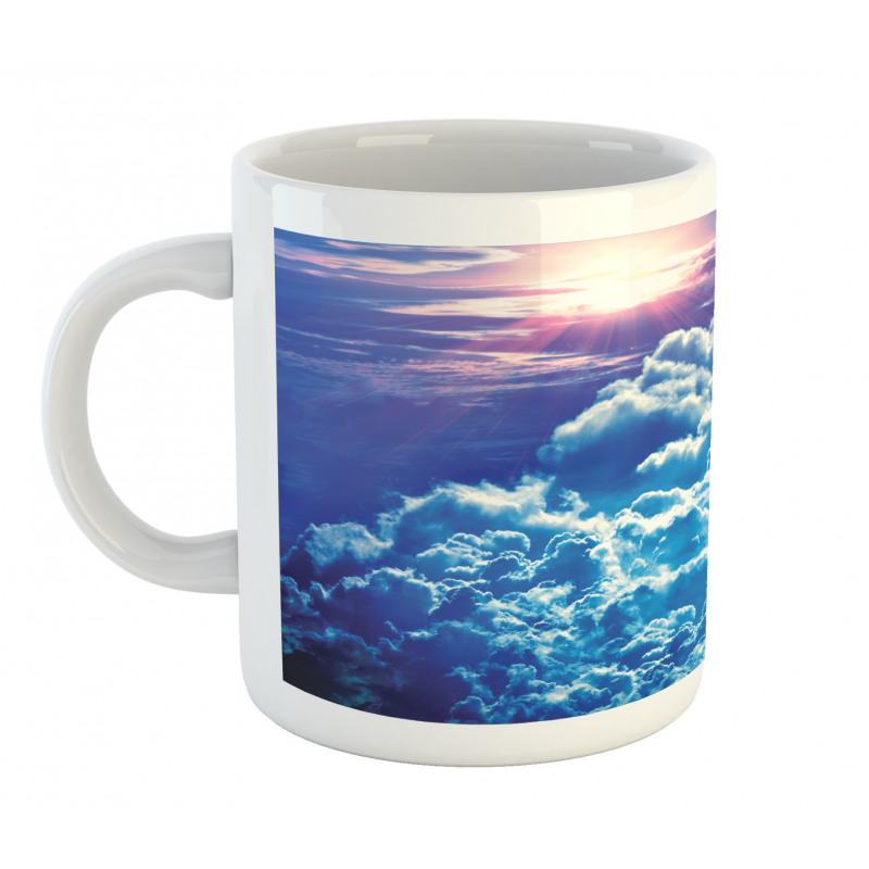 Blue Cloudy Sky Sunrise Photo Mug