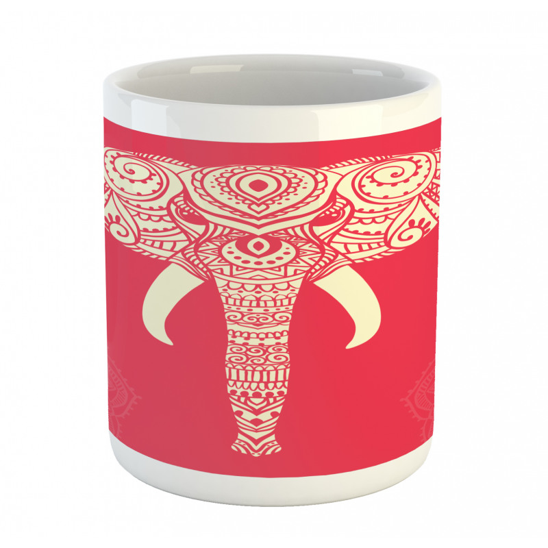 Romantic Wild Elephant Head Mug