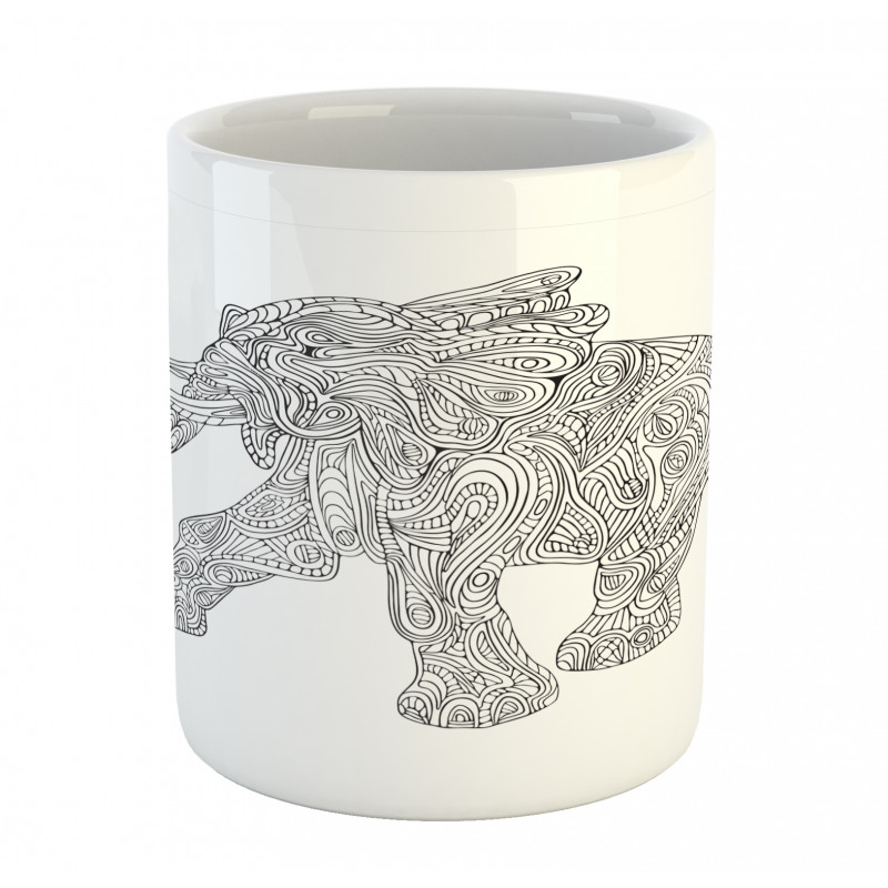 Folkloric Elephant Mug