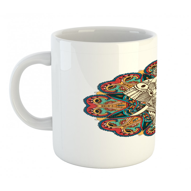 Exotic Vivid Tiled Elephant Mug