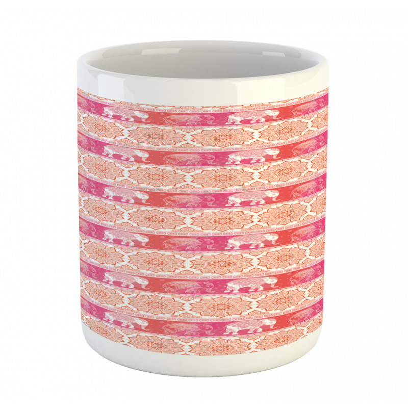 Girlish Elephant and Flower Mug