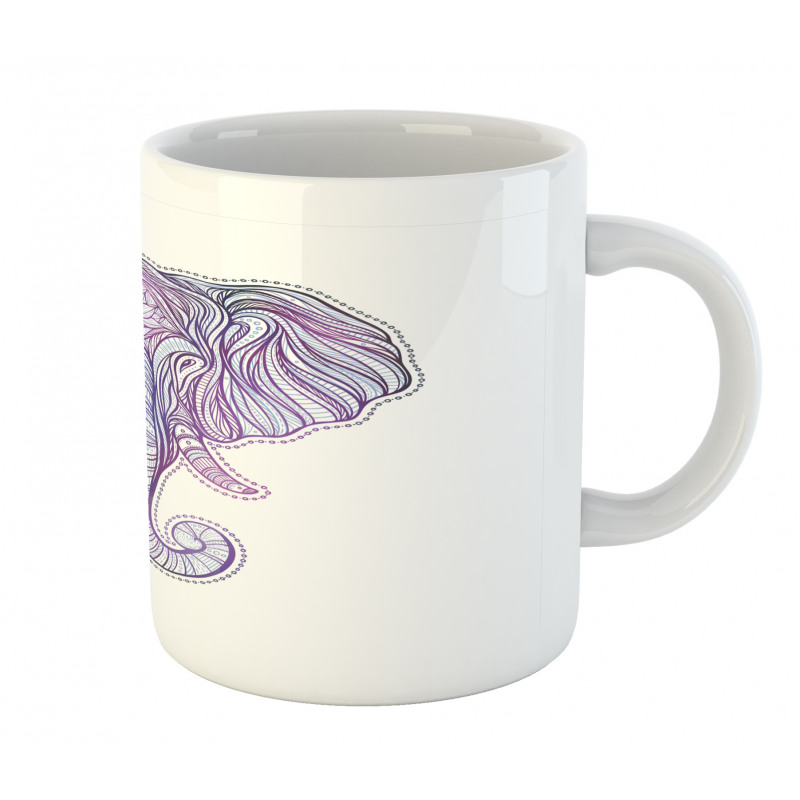 Vivid Elephant and Beads Mug