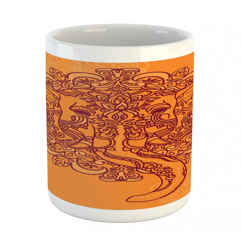 Paisley Ornamental Elephant Mug