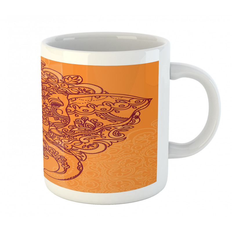 Paisley Ornamental Elephant Mug