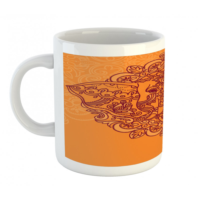 Paisley Ornamental Elephant Mug