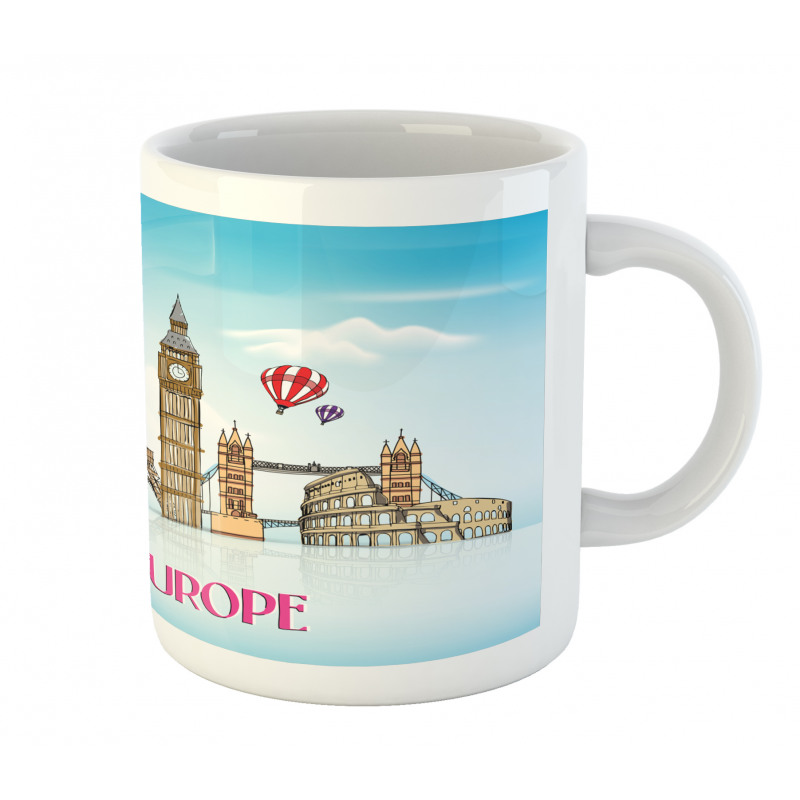 Travel Europe Landmarks Sky Mug