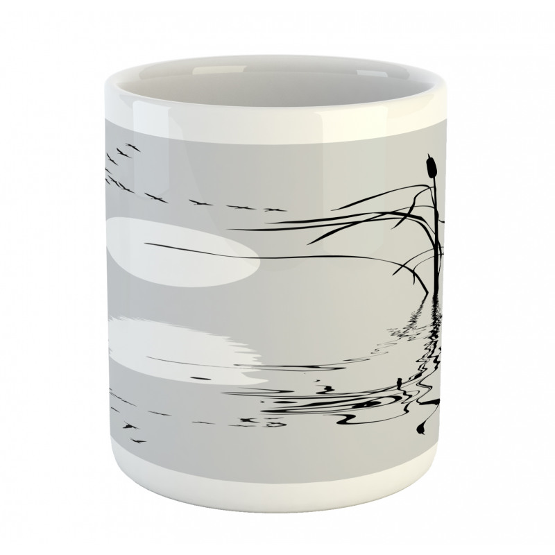 V Flying Geese and Bulrush Mug