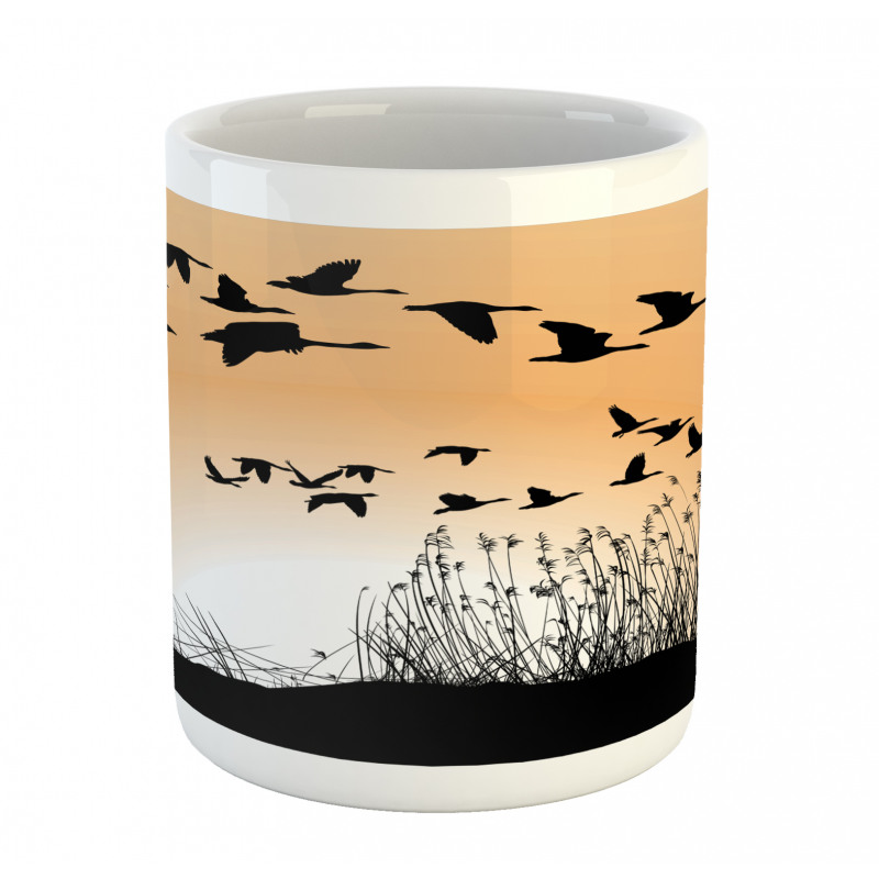 Reeds Silhouettes in the Sky Mug