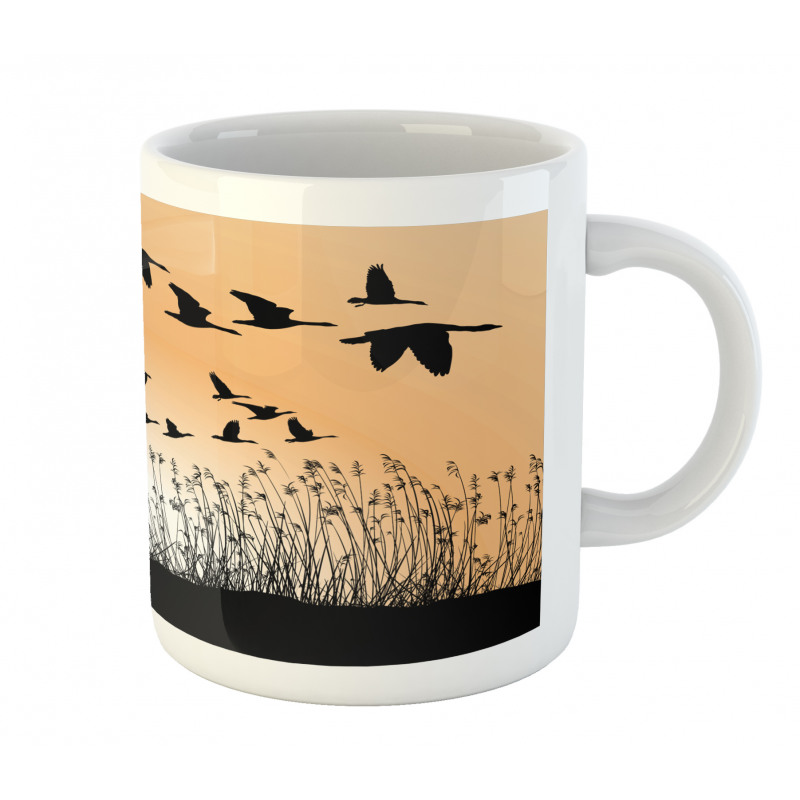 Reeds Silhouettes in the Sky Mug