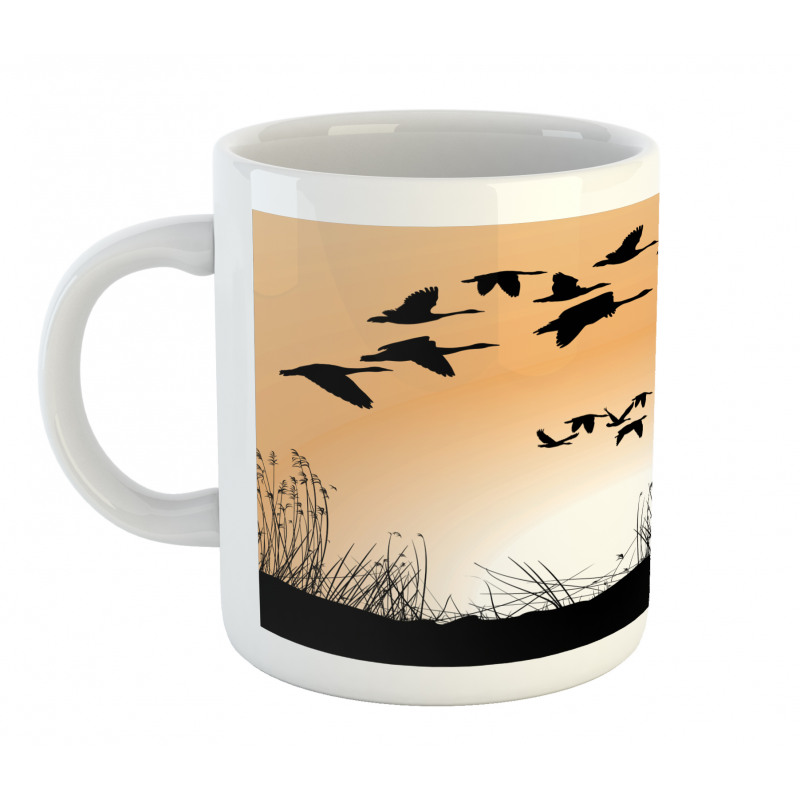 Reeds Silhouettes in the Sky Mug