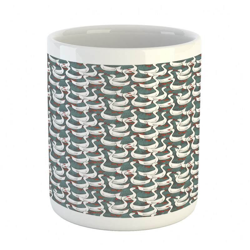 Happy White Birds on Free Mug