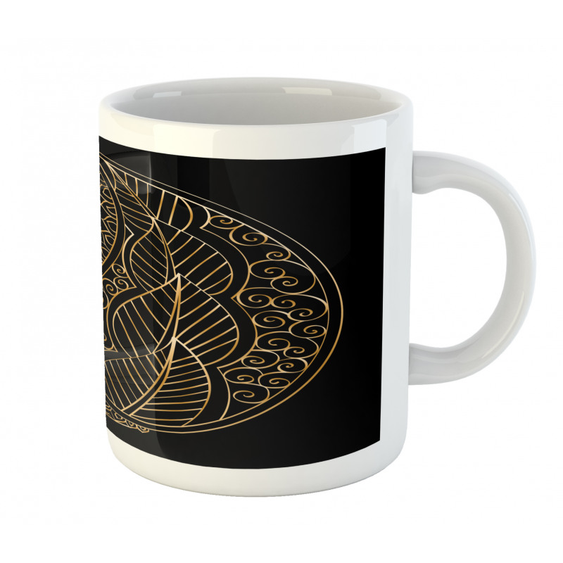 Bohemian Outline Curlicue Mug