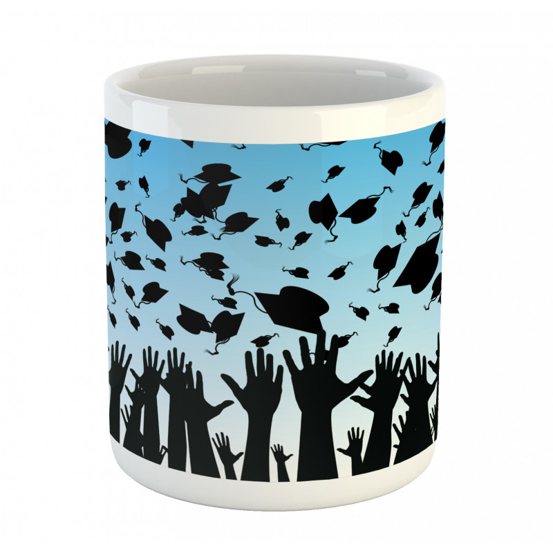 Hands and Tossing Caps Mug