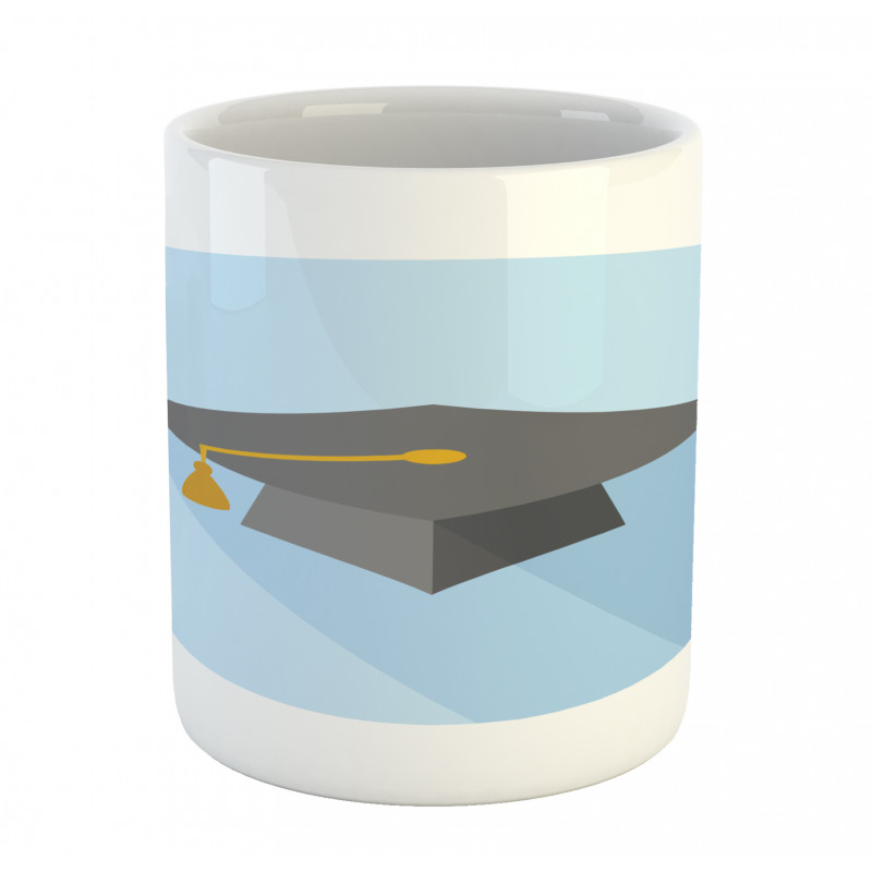 Cap on Blue Round Mug