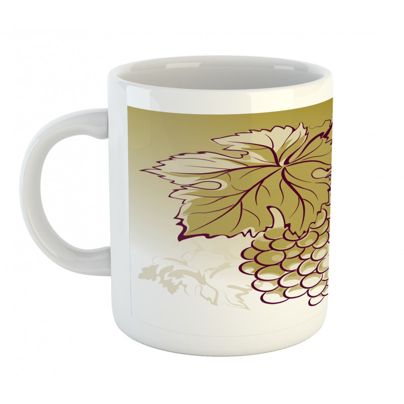 Fruits and Leaves on Ombre Mug