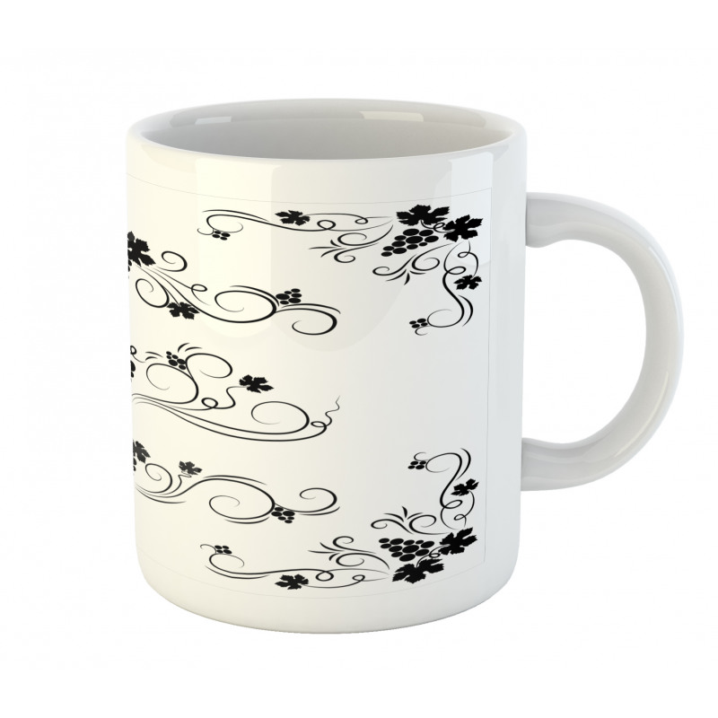 Fruits with Swirl Ornaments Mug