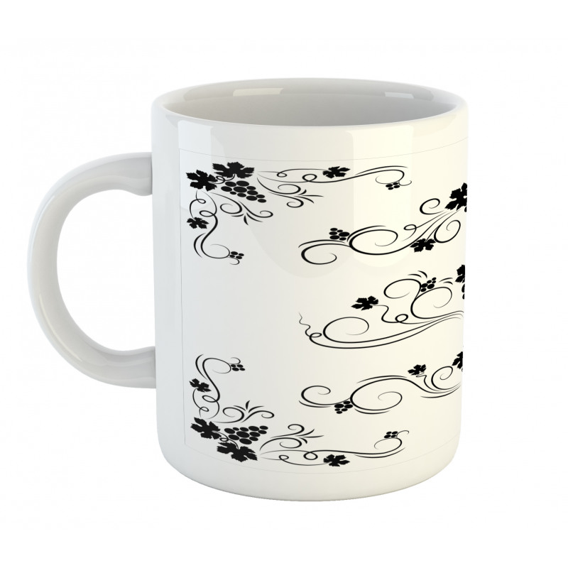 Fruits with Swirl Ornaments Mug