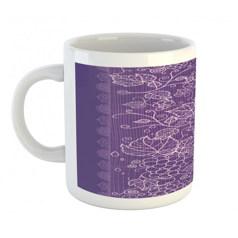 Outline Fruits Vertical Strip Mug