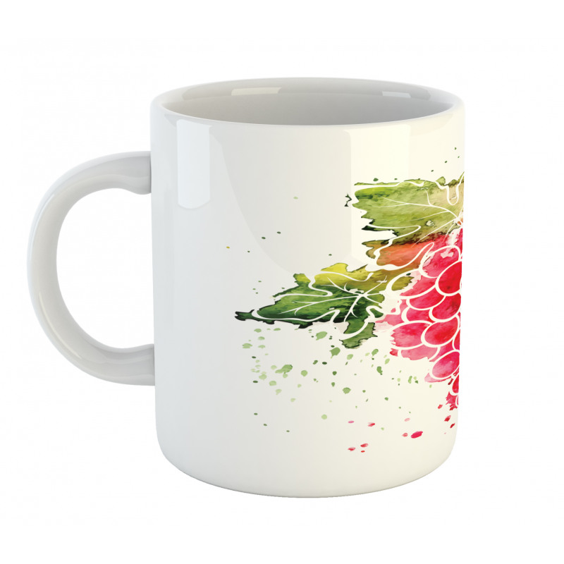 Splashed Watercolor Fruits Mug