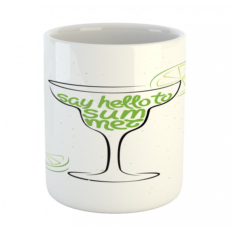 Cocktail Glass with Limes Mug