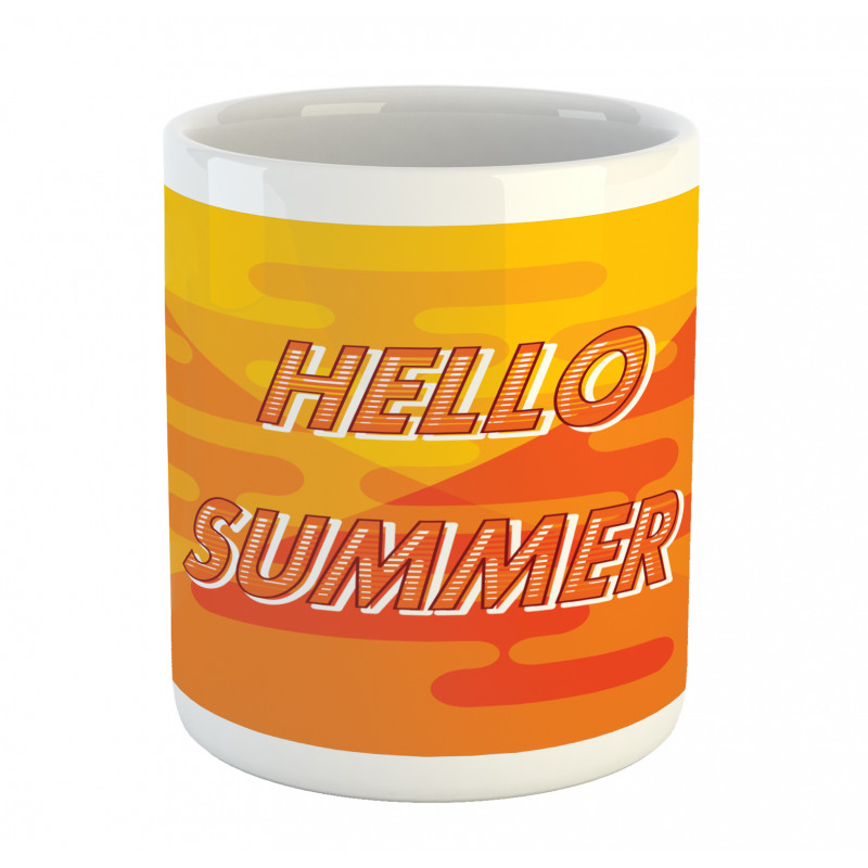 Abstract Design Hello Summer Mug