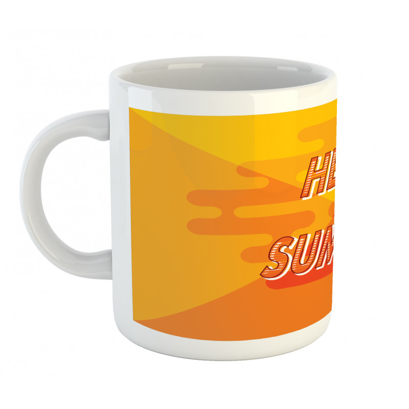 Abstract Design Hello Summer Mug