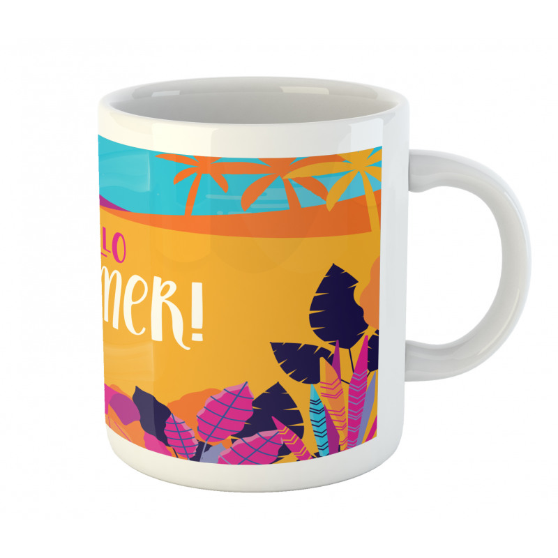 Tropical Beach Hello Summer Mug