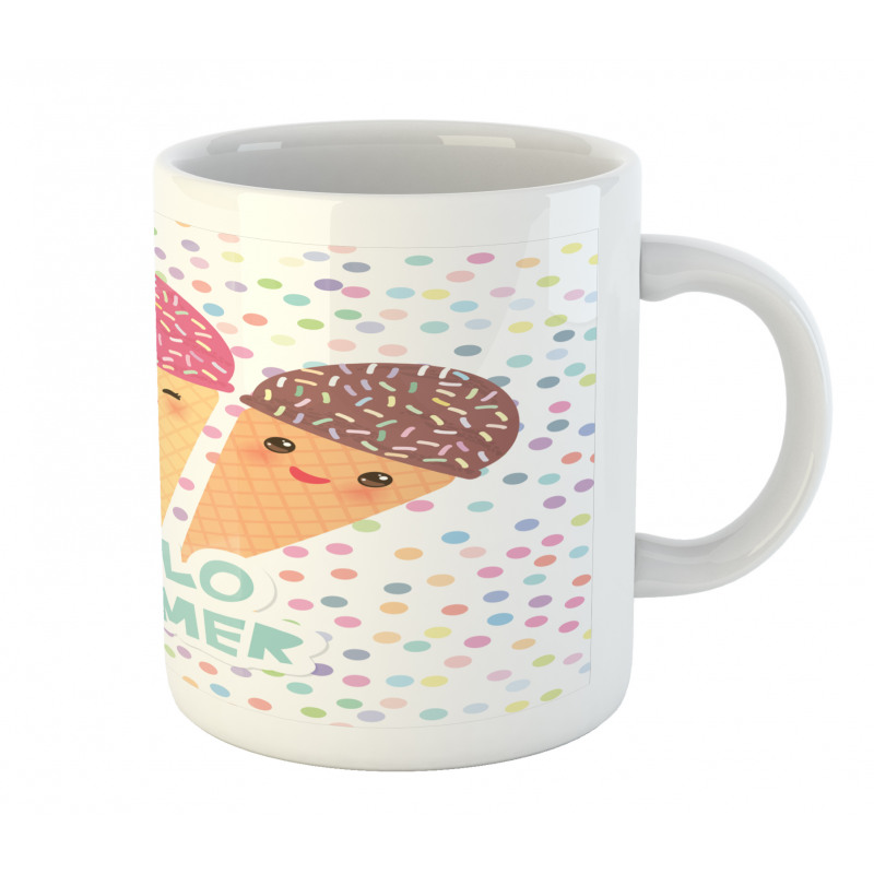 Ice Cream Cone with Dots Mug