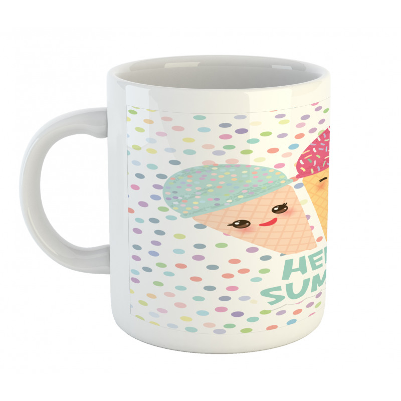 Ice Cream Cone with Dots Mug