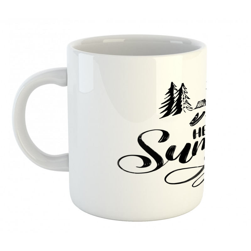 Hello Summer Camping Vacation Mug