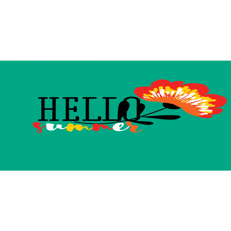 Floral Hello Summer Text Mug