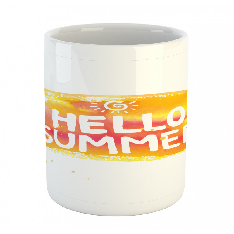 Sun Pattern Hello Summer Mug