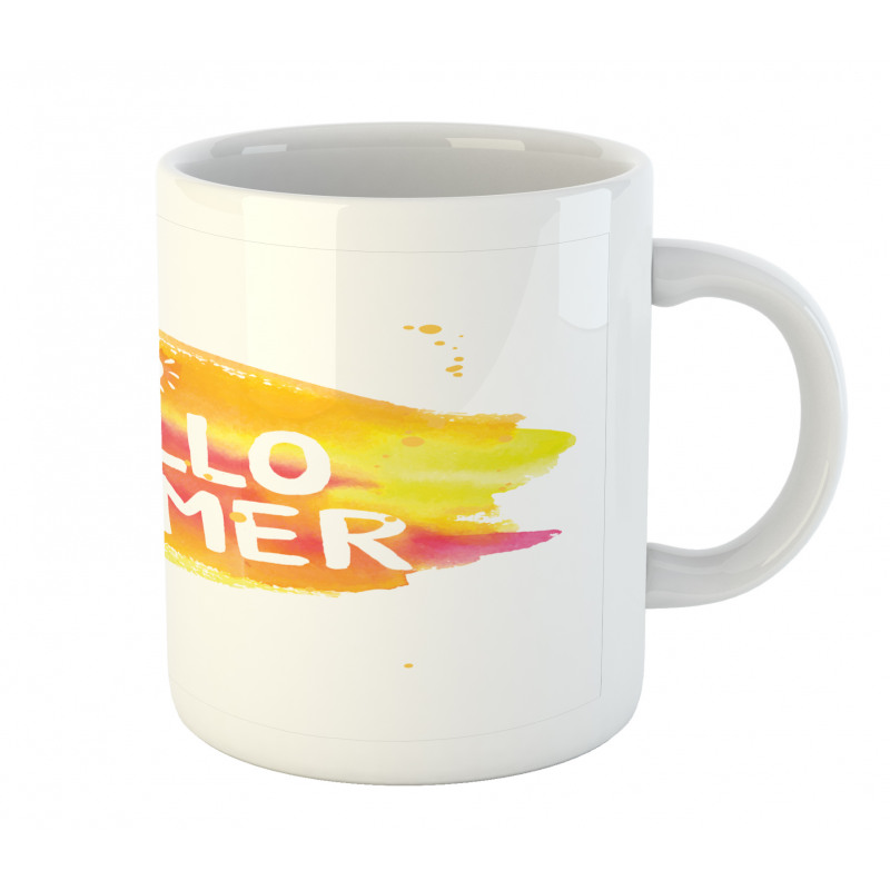 Sun Pattern Hello Summer Mug