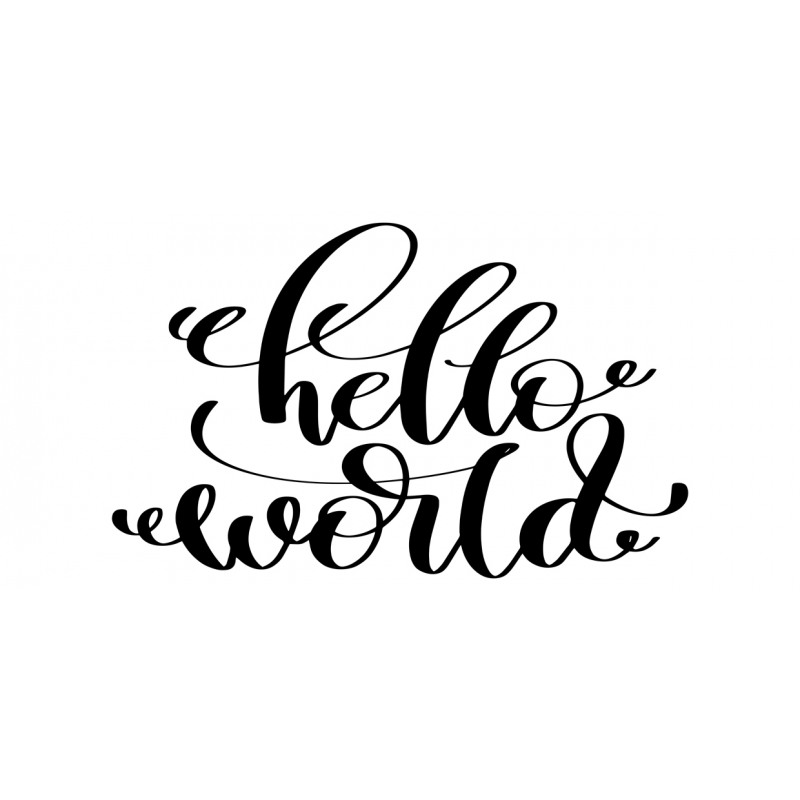 Hand Written Hello World Art Mug