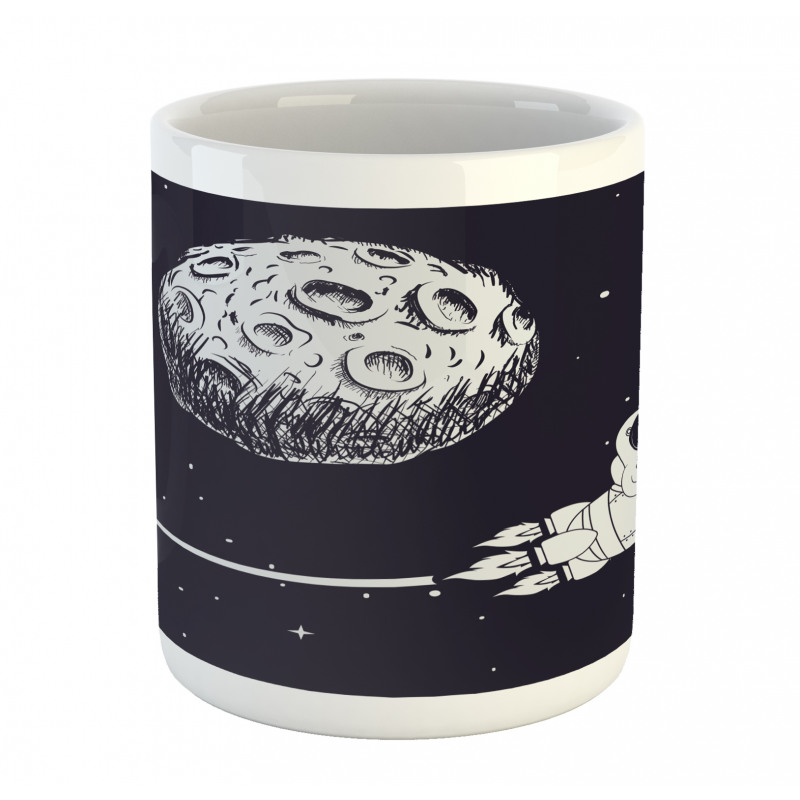 Hello Moon Astronaut Rocket Mug