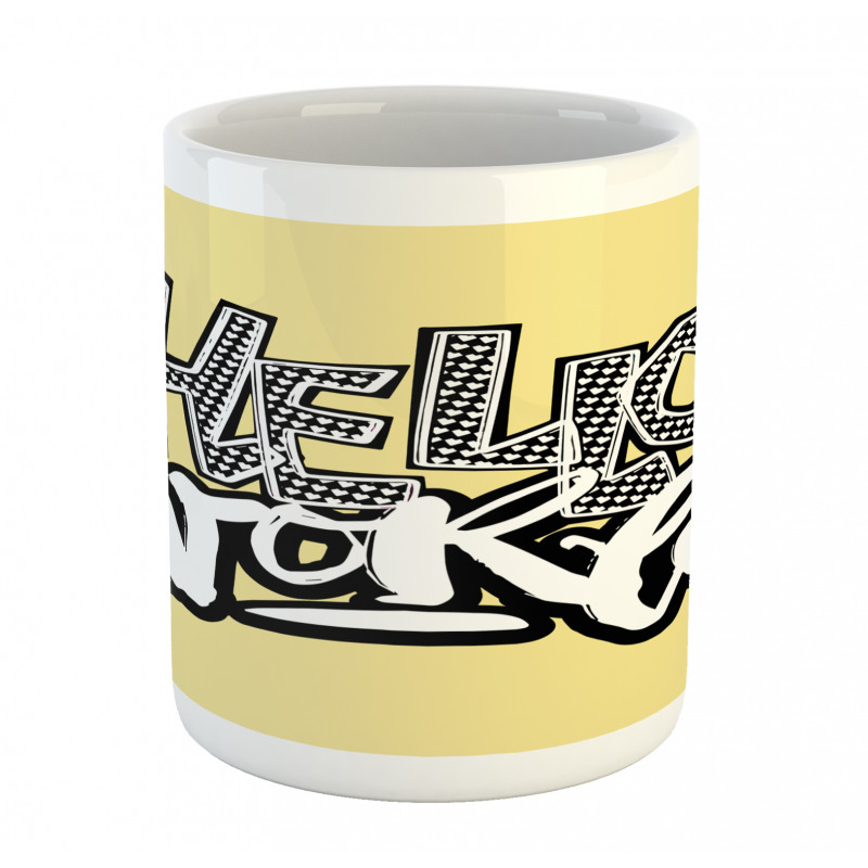 Hello World Graffiti Hearts Mug