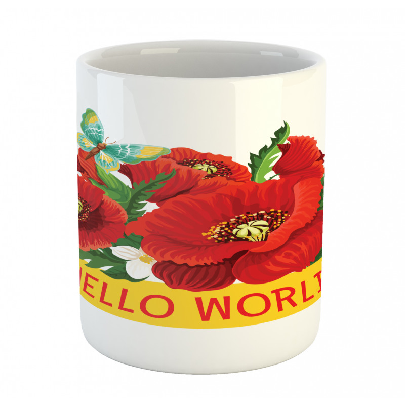 Hello World Spring Flowers Mug