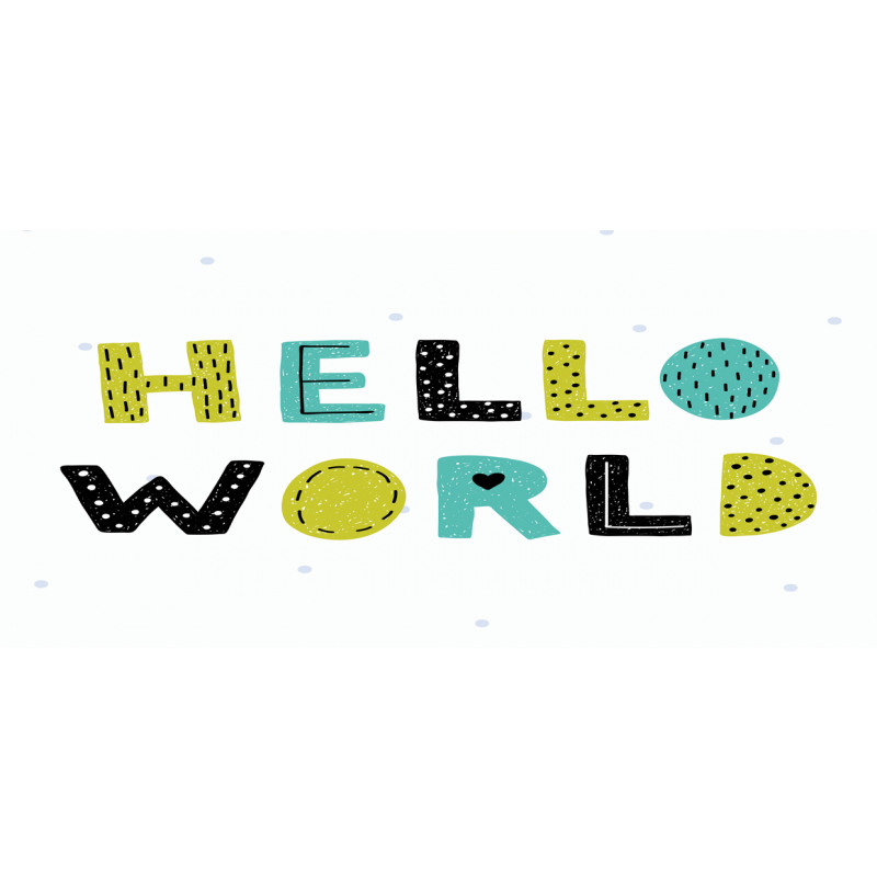 Boys Hello World Polka Dots Mug