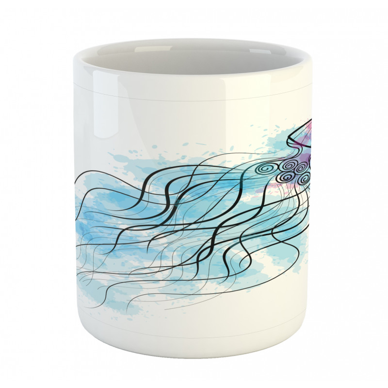 Outline Curly Tentacles Mug