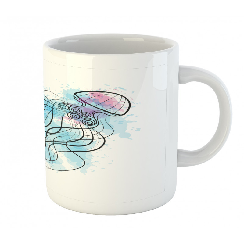 Outline Curly Tentacles Mug