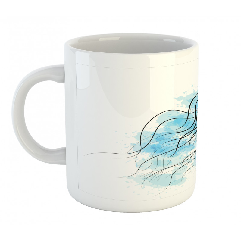 Outline Curly Tentacles Mug