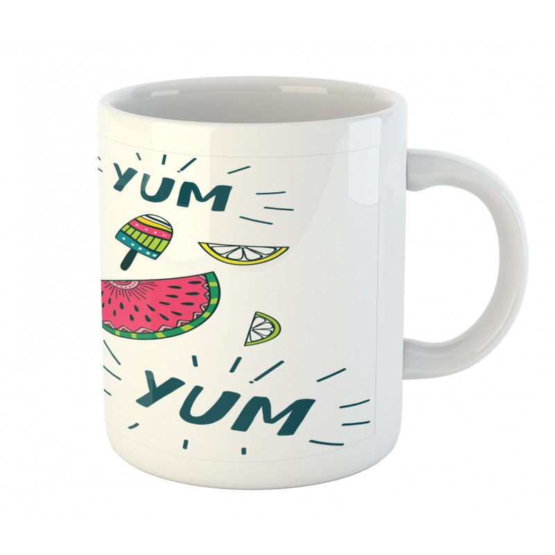 Summer Tastes and Lettering Mug