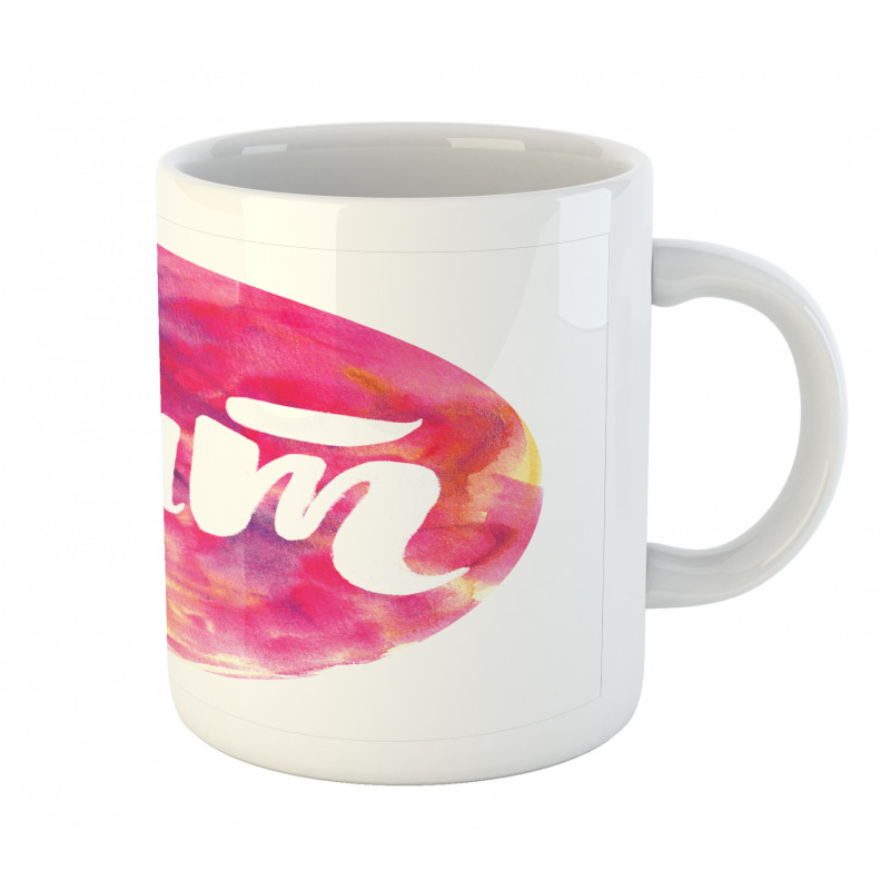 Wording on Watercolor Round Mug